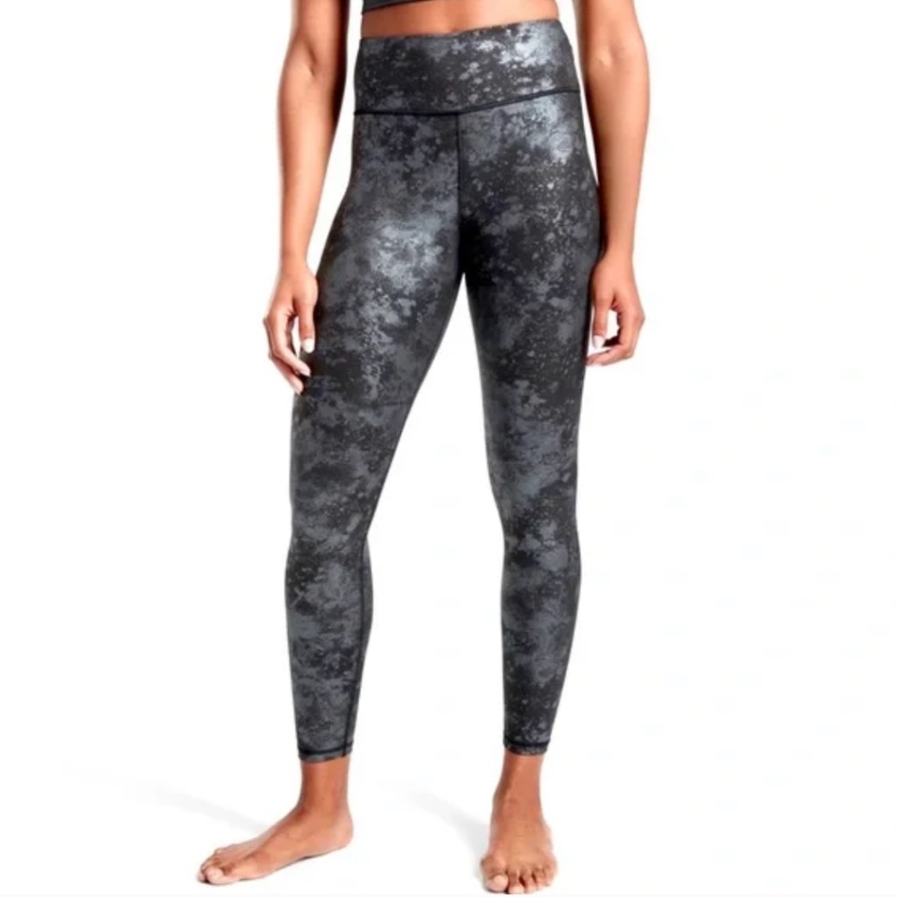 Athleta Elation Misty Lace Ultra High Rise Black Tights Size XS - Picture 1 of 11